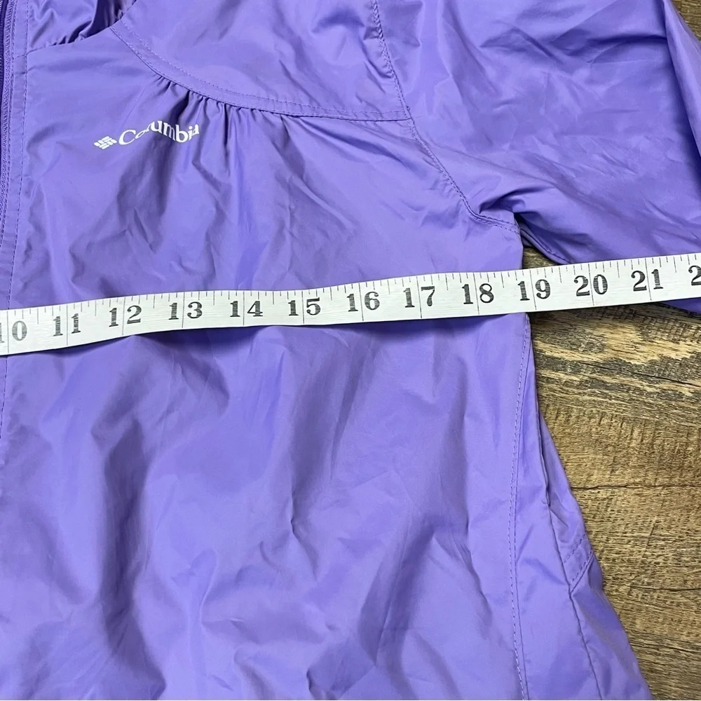 Columbia Girls Switchback II Rain Jacket Purple Size XL Waterproof Hooded